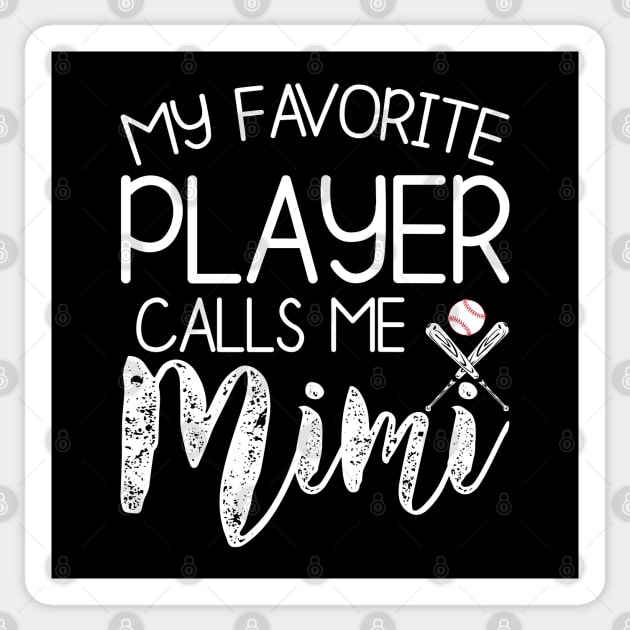 My Favorite Player Calls me Mimi Funny baseball lover gift Sticker by angel